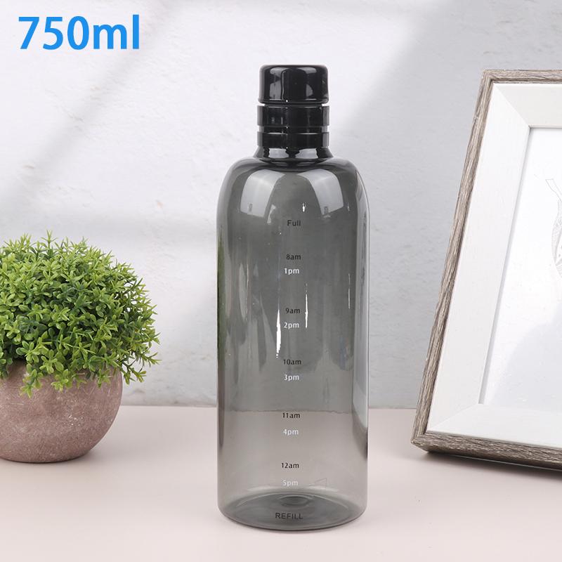 Water Cup Sport Water Bottle With Time Scale Couple Plastic Portable Water Container Anti-Drop Outdoor Water Bottle