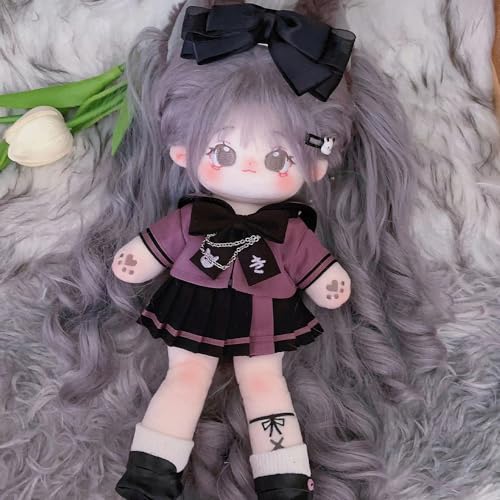 niannyyhouse 20cm Plush Clothes Jacket Skirt Shoes School Suit Cotton Doll Dress Up Doll Accessories