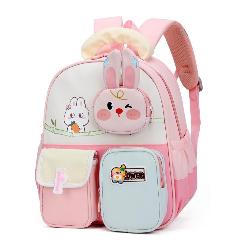 Bunny Bear Backpack Kindergarten Children's Schoolbag Boys And Girls Lightweight Backpack