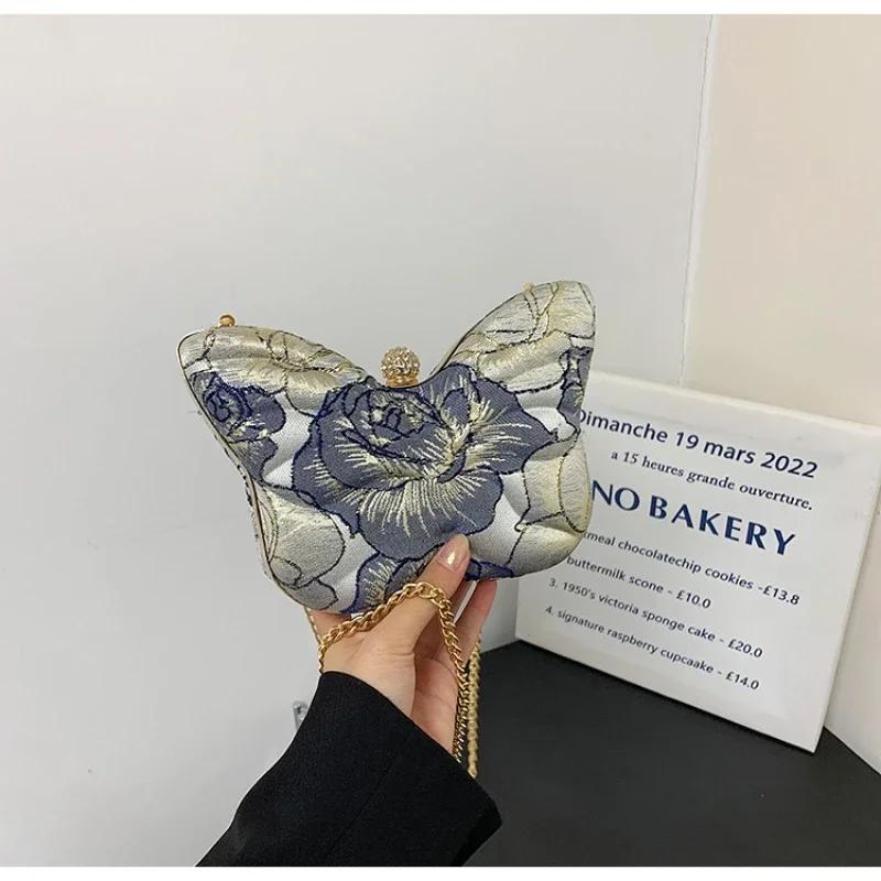 Genți Crossbody de Damă cu Lanțuri PU la Vânzare  Nou de Înaltă Calitate la Modă în Formă de Fluture