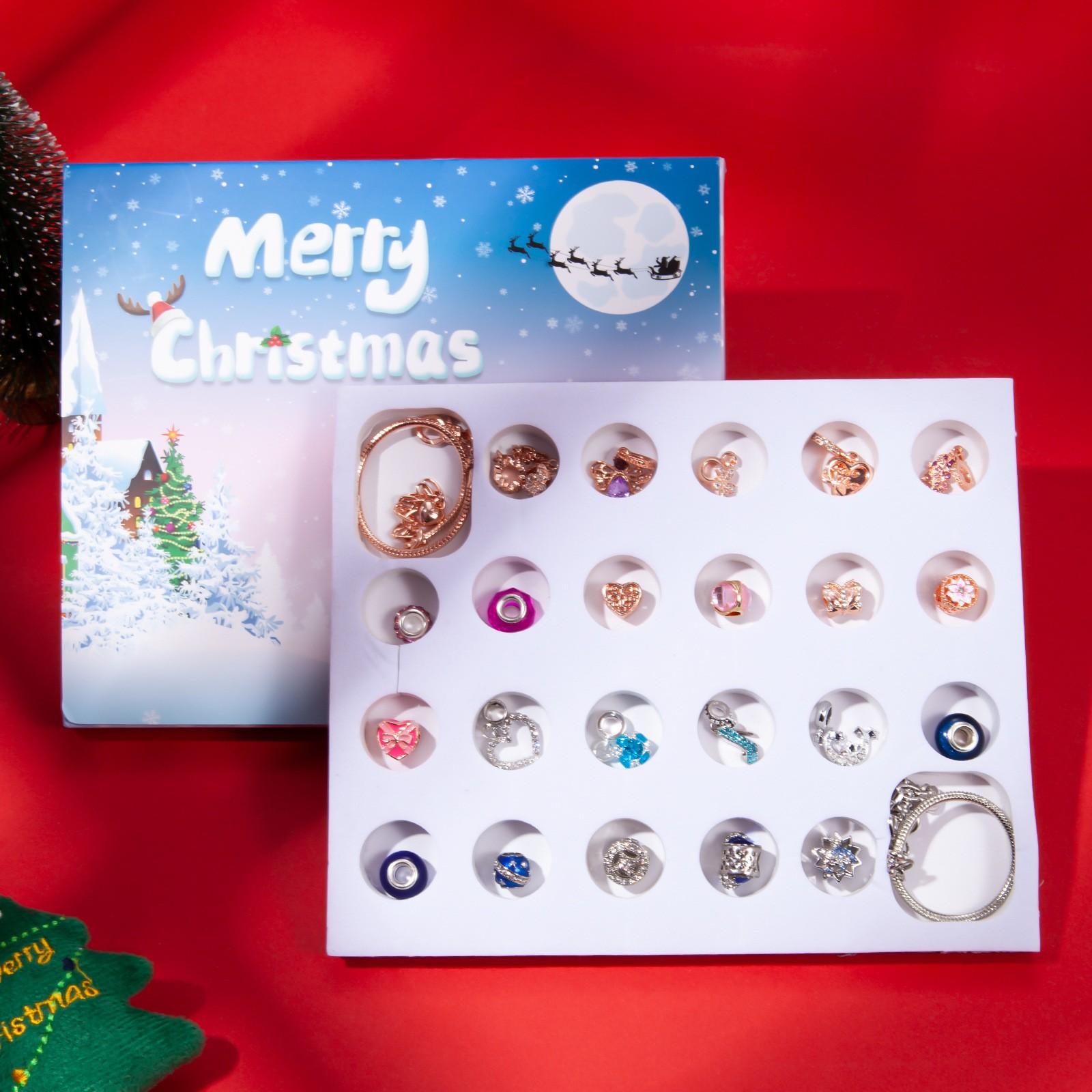 Рождественский календарь Адвент 24-дневный обратный отсчет сюрприз-коробка креативный — фото 4