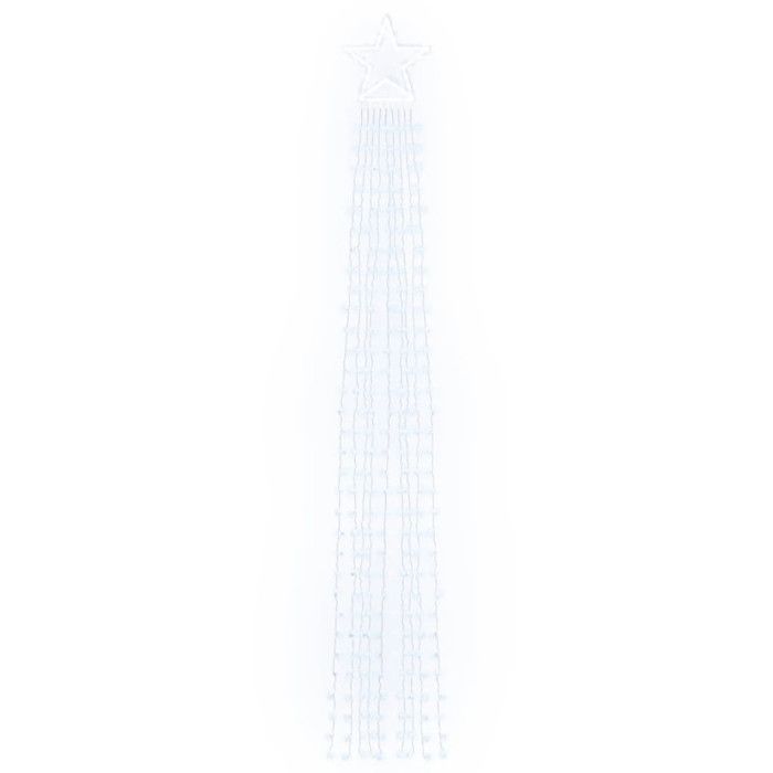 VidaXL Christmas Tree Garland 320 LED, Holiday Decoration, Indoor Outdoor Party Ornament, Modern, White 356924