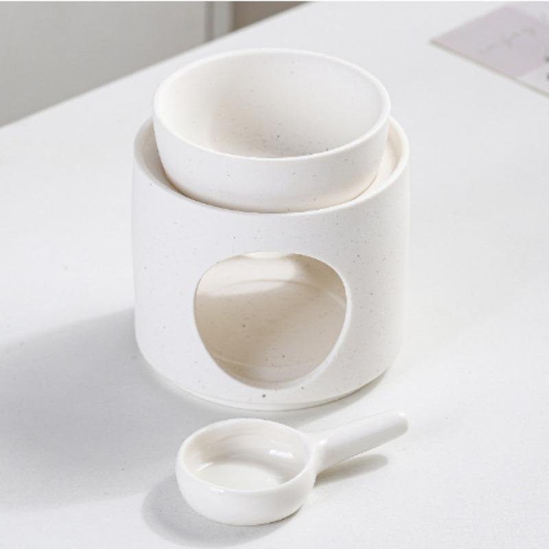 Split Ceramic Essential Oil Burner Wax Melting Burner Heater Tea Candle Holder Detachable Yoga Spa Tea Light Candle Holders
