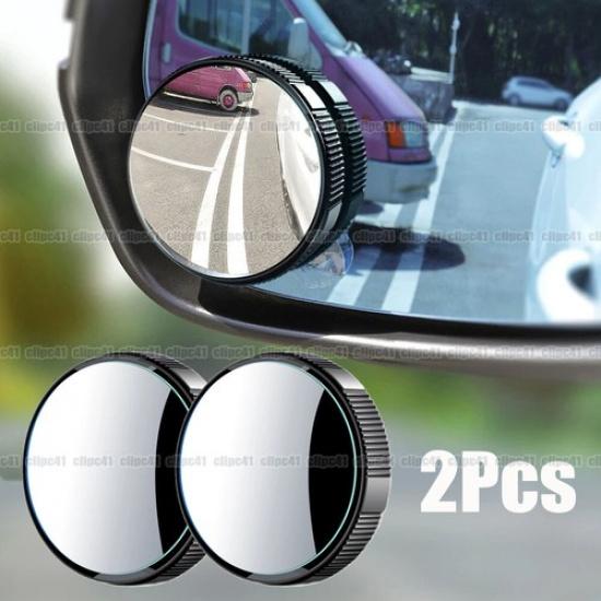 2Pcs Car Blind Spot Mirrors Convex 360° Rear View Mirror Auxiliary Parts