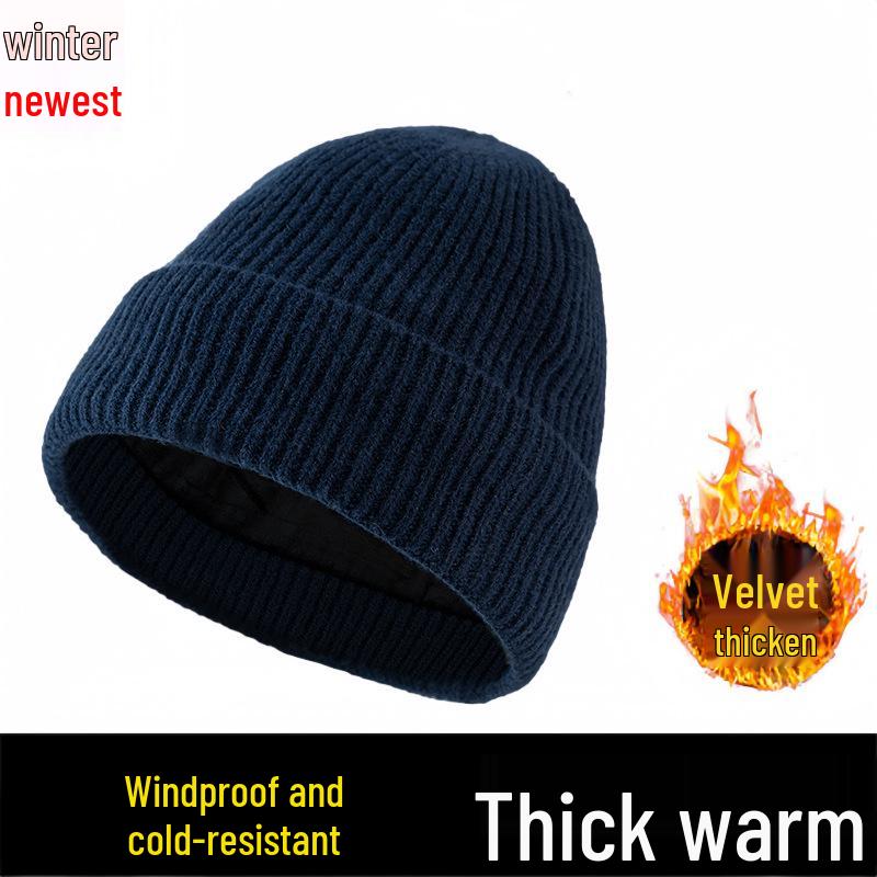With Wool Hat Winter Mens Velvet Lining Stylish And Warm For Outdoor Use