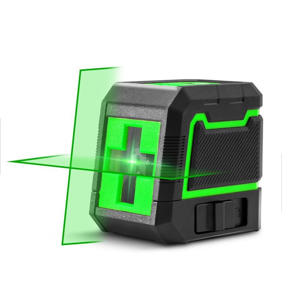 Mini Laser Level: 2-Line Green Light, Strong & Thin, Auto-Winding