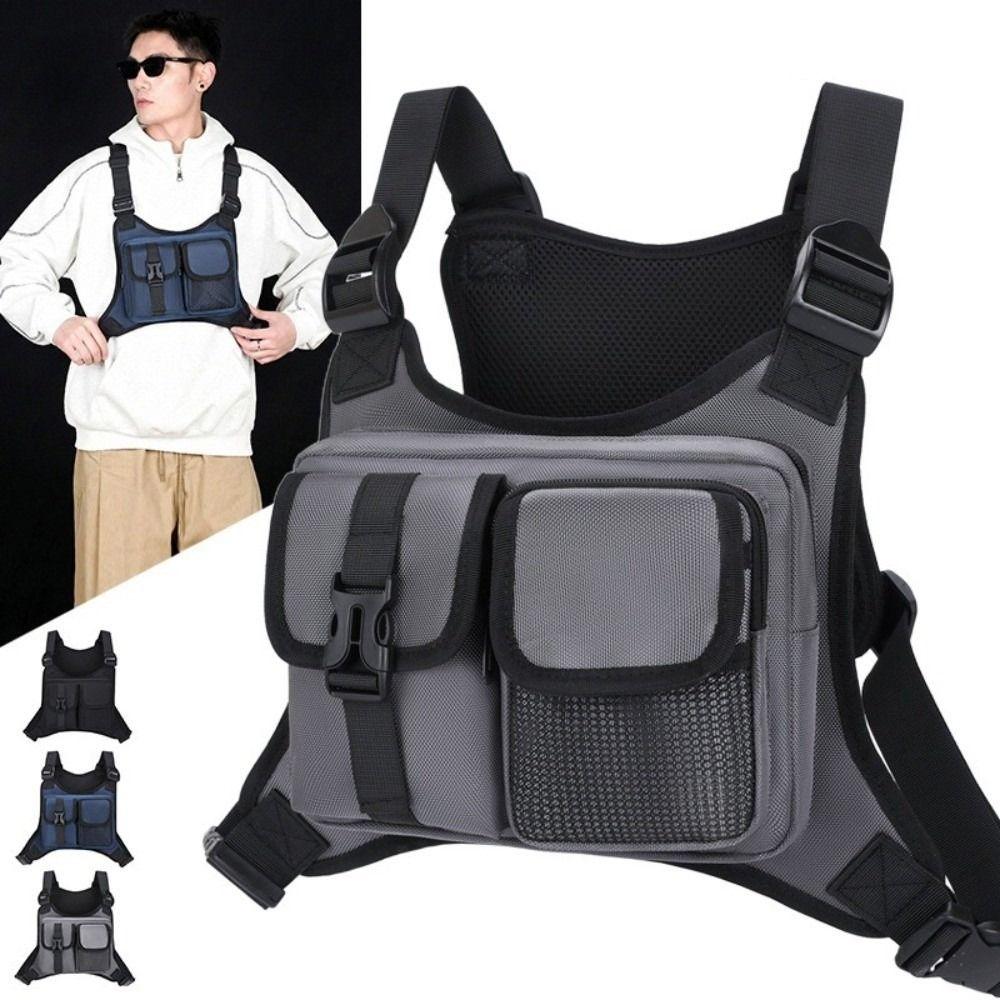 Wear-resistant Sports Chest Bag Waterproof Men Pack Bag Multi-functional Front Chest Pack Cycling