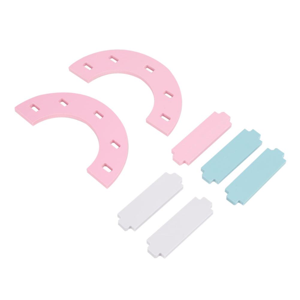 Wooden Hamster Play Bridge Toys   Seesaw Activity Cage for Pet Guinea   Mice Pink