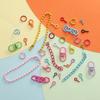 Colored DIY Jewelry Accessories Set Bead Keychain Open Jump Rings Lobster Clasp Hooks Small Screw Eye Pins for Jewelry Making