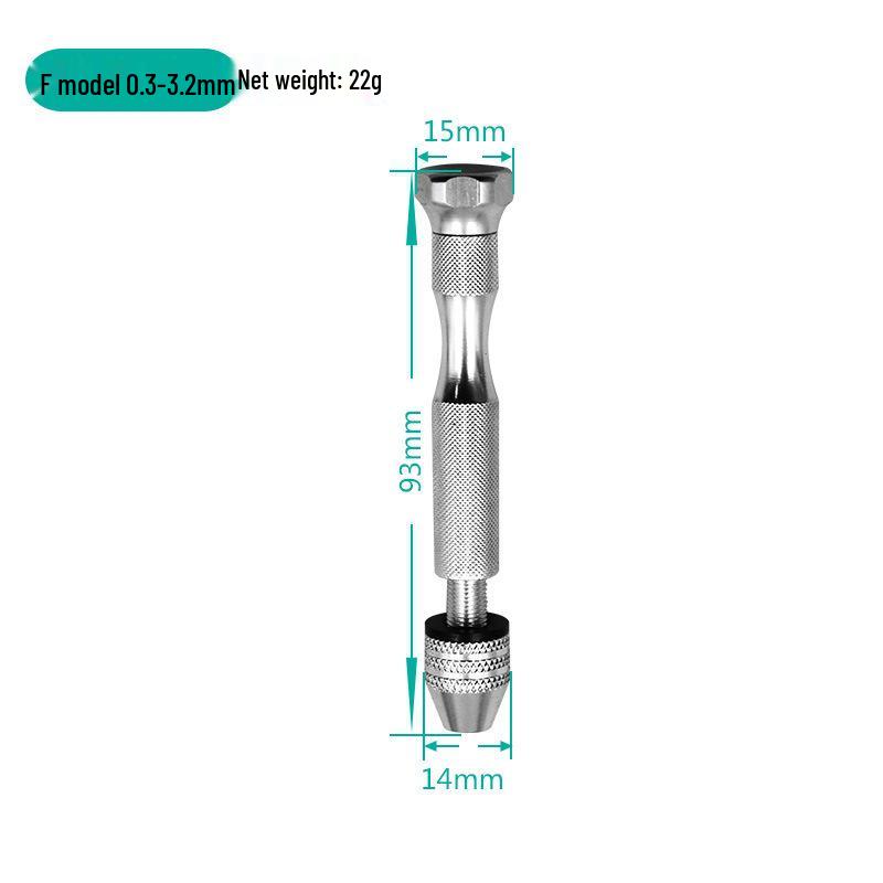 Mini Hand-Twist Drill for Gold, Diamond, Amber, and Bodhi Hole Punching
