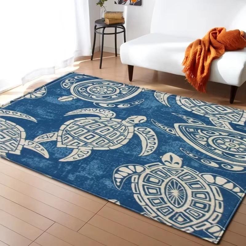 Tappeto 3D tartaruga marina per soggiorno Decorazioni per la casa Divano tavolo Tappeti di grandi dimensioni Camera da letto Tappetino antiscivolo Tappetino per ingresso bagno