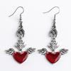 New Dark Vintage Gothic Collection Earrings Sacred Heart Goth Halloween Earrings for Women Red Oil Drop Gothic Punk Accessories