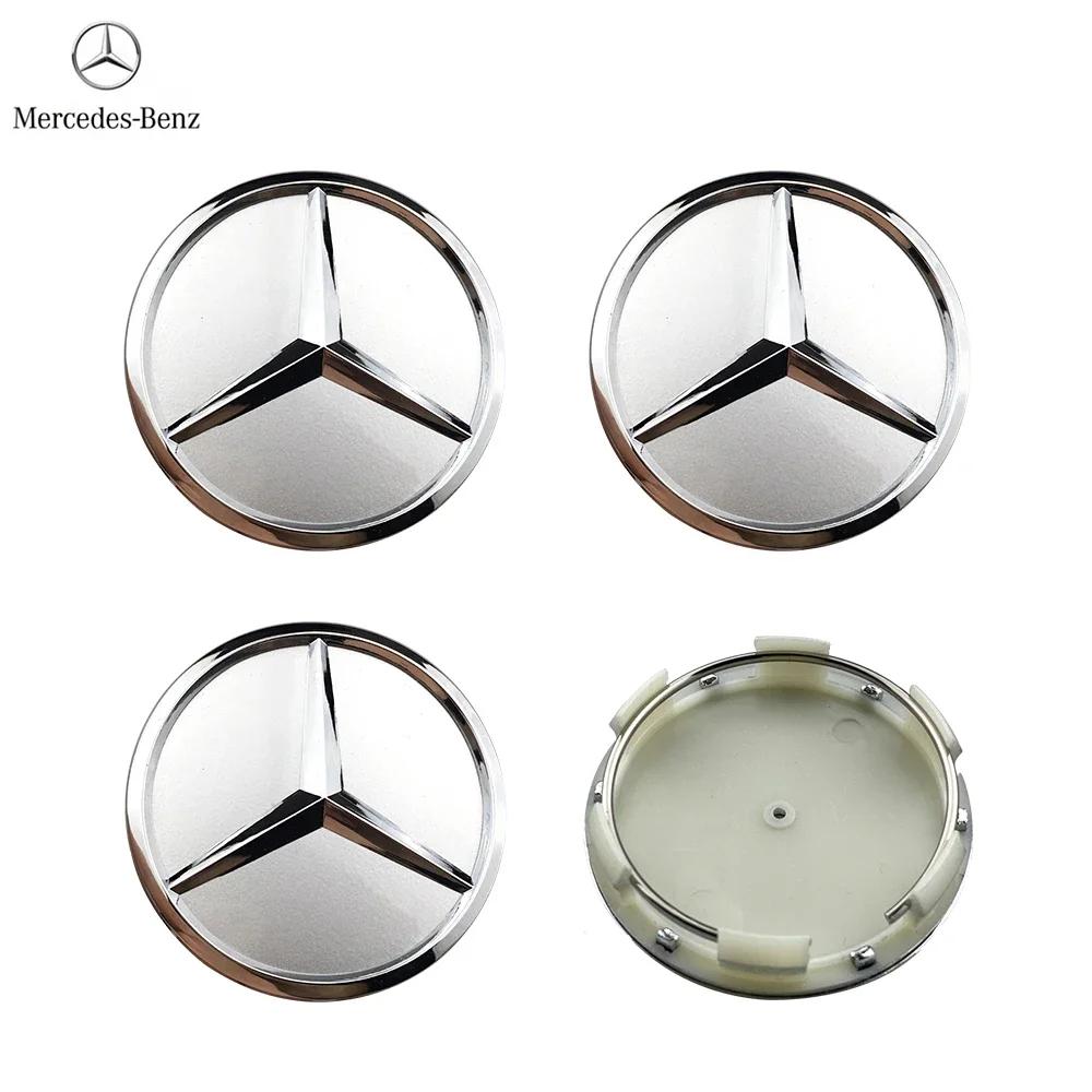 4 Stück 60mm Schwarz Silber Auto Radkappe Emblem Logo Abdeckung Für Mercedes Benz W176 W177 W204 W205 W212 W213 W206 X156 X253 W117 W166