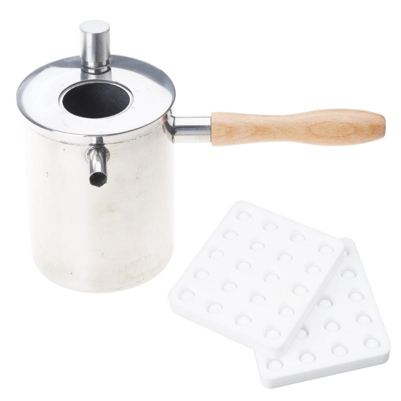 Bees Farm Essential Tool Double Layered Stainless Steel Pots for Efficient Wax and Honeys Heating with Secure Handling