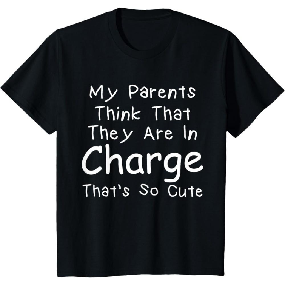 

Kids Funny Boys Cute Infant My Parents Think They Are in Charge T-Shirt XXXXXL чёрный