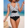 New Swimsuit Women's Color Matching Cross-strap One-piece Bikini Swimsuit