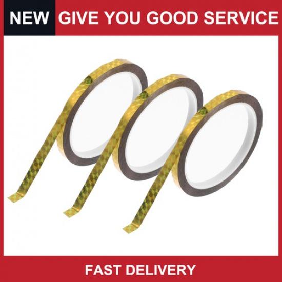 Ptripe Tape 164.04ft x 0.31  automobile Laser Gold 3Pcs