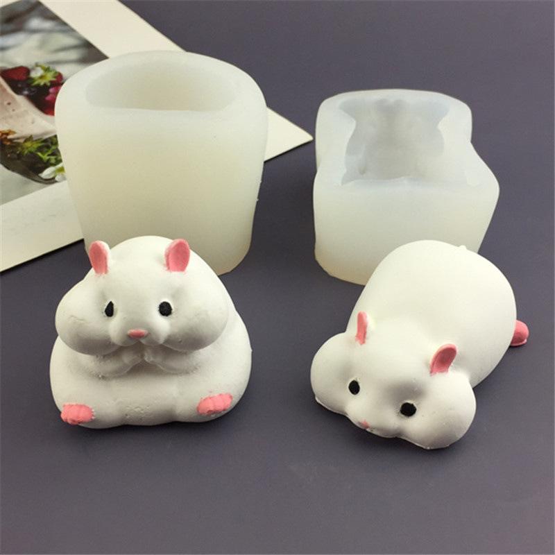 Hamster Silikon Kuchenform Hamsterform Mousseform Niedliche Hamster Kerzenform Backen Kuchen Dekorationswerkzeuge Küchenzubehör