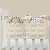 Baby Bedside Storage Bag With Double Pockets Made Of Cotton For Nursery Organization