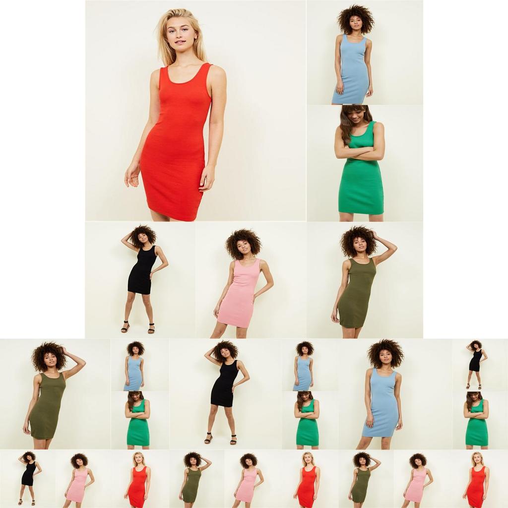 Women's Extra Long Tank Top Seamless Basic Tunic Soft Comfortable Casual Slip Dress