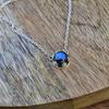 Silver Labradorite Necklace, Labradorite Pendant, Labradorite Jewelry, Delicate Silver Necklace, Delicate Boho Blue Labradorite Necklace