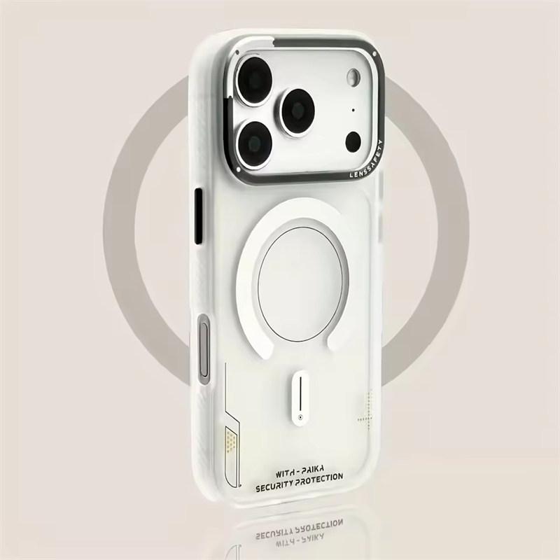 

Luxury New Magnetic Sandblasted Semi Transparent Case for IPhone 17 Air 16 15 14 13 Pro Max Lens Protection Shockproof Cover iPhone 13