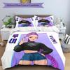 3pcs KPop Demon Hunters RUMI6 Design Cover Set - HD Printed Bedding with 1 Cover and 2 Pillowcases - Perfect for Home and Dorm Decor