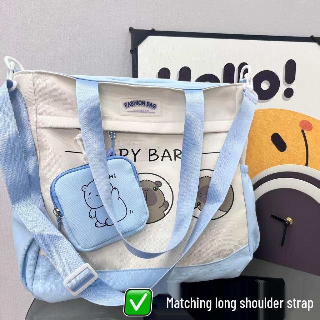 Best-Selling Girls' Colorblock Cute Card Crossbody Bag - Large Capacity for Classes/Tutoring