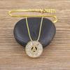 Nidin Name Initials A-Z 26 Zircon Letters Necklace Gold Color Alphabet Clavicle Chain Choker For Women Pendant Collar Jewelry
