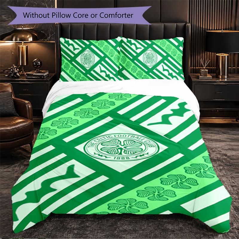 Set Biancheria da Letto Celtic FC 3 Pezzi Morbido Set Copripiumino con Federe Set Decorazione Camera da Letto per la Casa