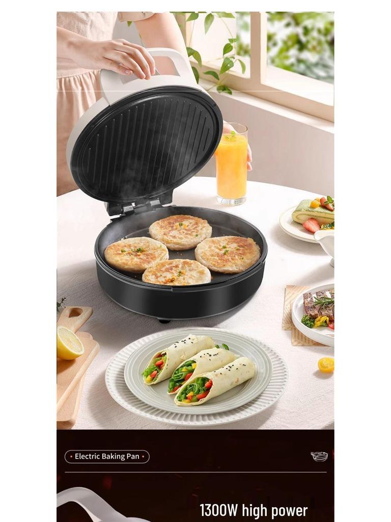 Electric Griddle: Multifunctional Double-Sided Heating Pancake Maker with Enlarged Deep Pan