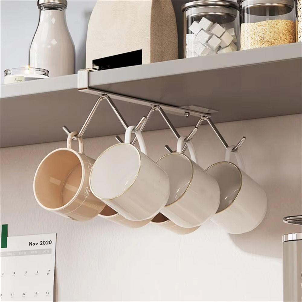 304 Stainless Steel Coffee Cup Holder Multifunctional Cup Hanging Storage  Kitchen Storage
