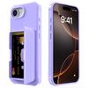 New Flip Slot Card Wallet Stand Phone Case For iPhone17e iphone16e iphone 17E 16E Built-in Mirror Holder Bumper Armor Cover