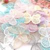 20Pcs/lot 4.5*3.5cm Embroidered Mesh Butterfly Cloth Patches Appliques for Clothes Sewing Supplies DIY Hair Clip Accessories