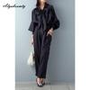 Korean Fashion Spring Autumn Women Stylish Blouse Bow Collar Apricot Black Lantern Sleeve Office Lady Shirt Elegant Ladies' Feminine Shirt