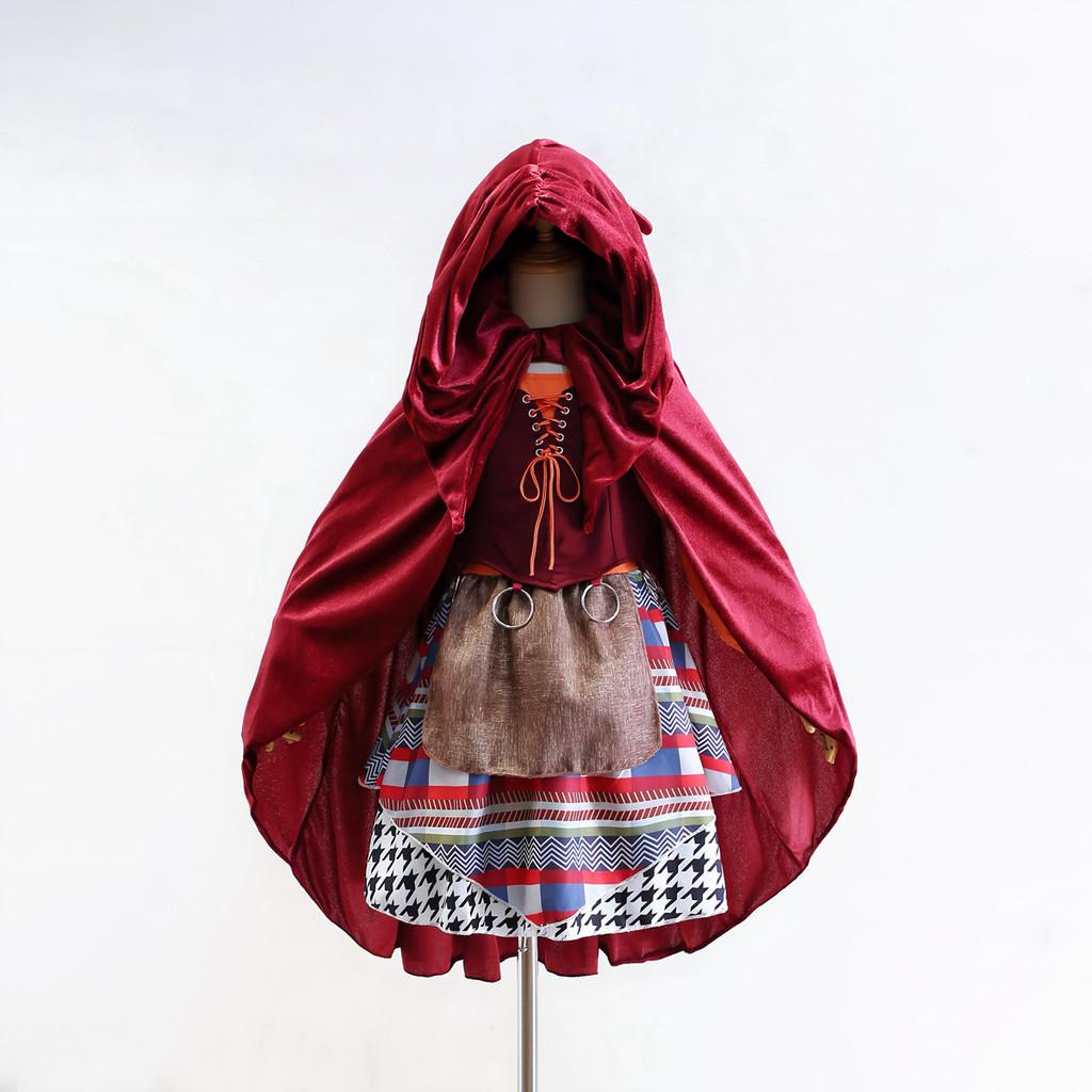 Costume da Ragazza Hocus Pocus per Halloween Bambini Cosplay con Stampa a Quadri per Bambine Piccole