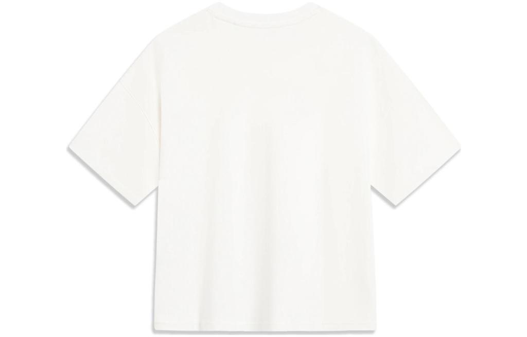 Li Ning X Disney Crop Tops Women's Ivory Crew Neck Moderate AHST498-1