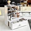2 in 1 Desktop Stationery Organizer Storage Box Acrylic Transparent Figure Doll Display Box Single Small Ornaments Storage Rack