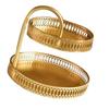 Double Layer Pastry Tray Decorative Copper Gold Biscuits Dessert Display Plate for Wedding