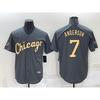 Unisex Chicago White Sox 7 Anderson Elite Fan Baseball Jersey Cotton Blend Embroidered Sportswear Fall