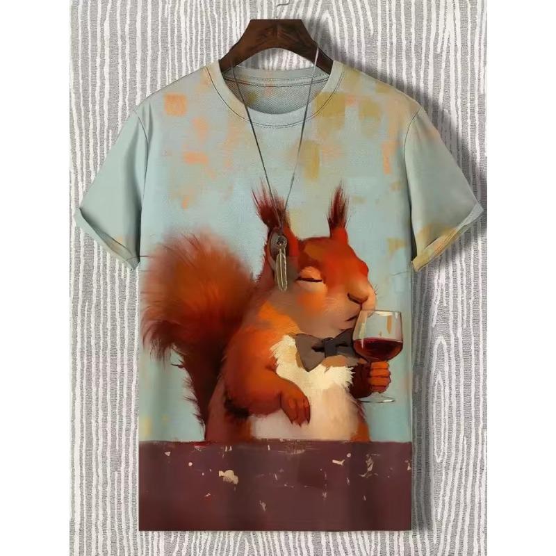 

Мужская футболка с принтом животных и забавных кошек, футболки с короткими рукавами, топы с 3D-принтом, рубашки с круглым вырезом, летняя повседневная мужская одежда 6XL