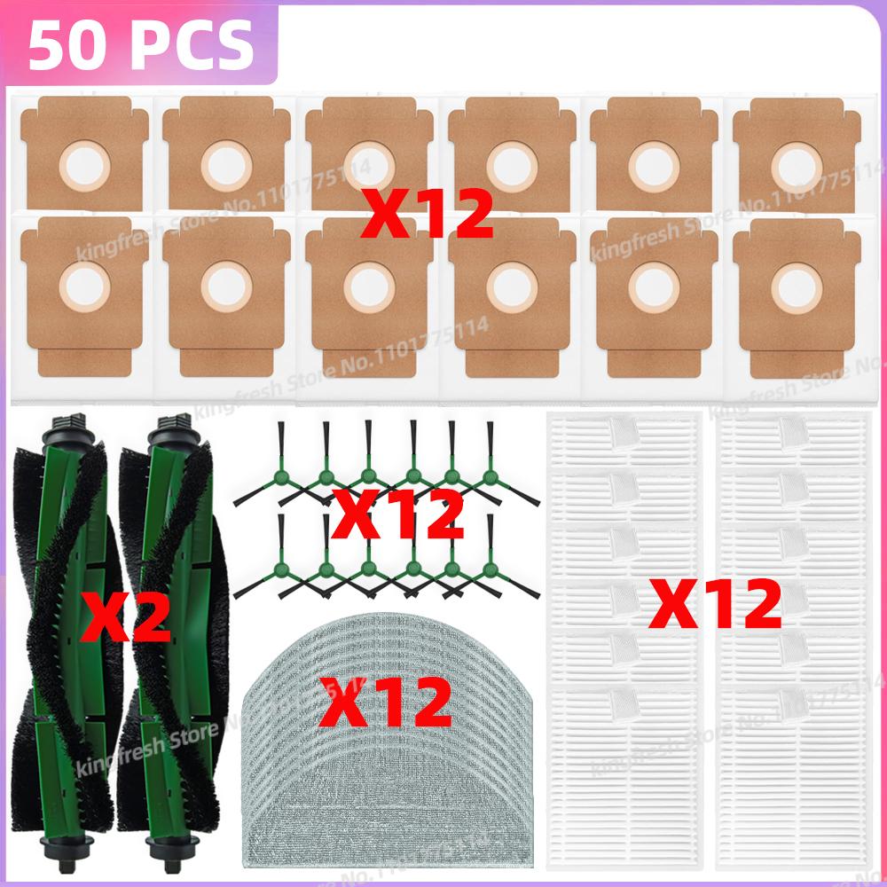 Fit For iRobot Roomba Combo Essential/ 2 Essential, Vac 2 Essential, 104 / 105 Combo Parts Main Side Brush Bag Filter Mop Cloth