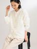 Beams Long Sleeve Tweed Knit Free 64150486887 Demi-Luxe Women's V-Neck Cardigan, OFF_WHITE, Size,
