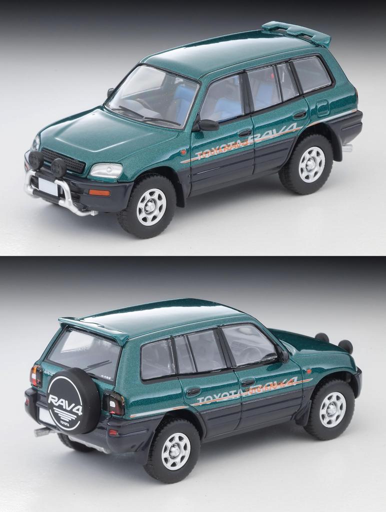 TOMYTEC Tomica Limited Vintage Neo Toyota RAV4J V 1995 Model 338963 1/64 LV-N354d Green/Gray (Finished Product)