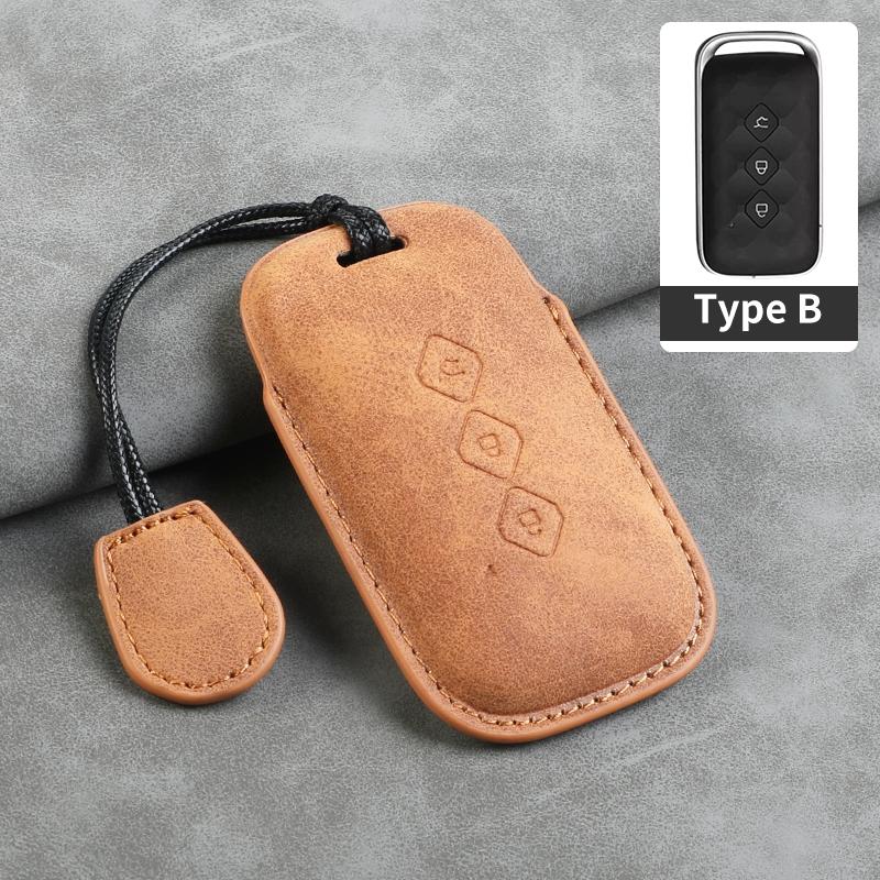 Sheepskin 3 Button Car Key Case Cover Shell for SGMW Wuling Hongguang S for Baojun 510 730 360 560 RS-5 530 630 Car Keychain