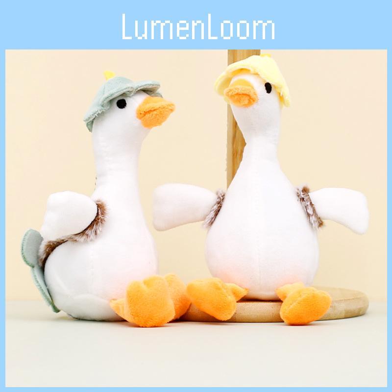 Adorable White Goose Plush Toy Keychain Cartoon Duck Doll Backpack Charm
