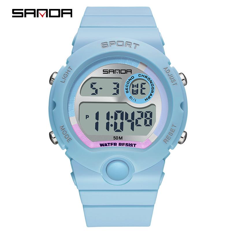 Sanda Unisex Sports Electronic Watch - Stylish, Versatile, Multi-functional with Large Simple Dial