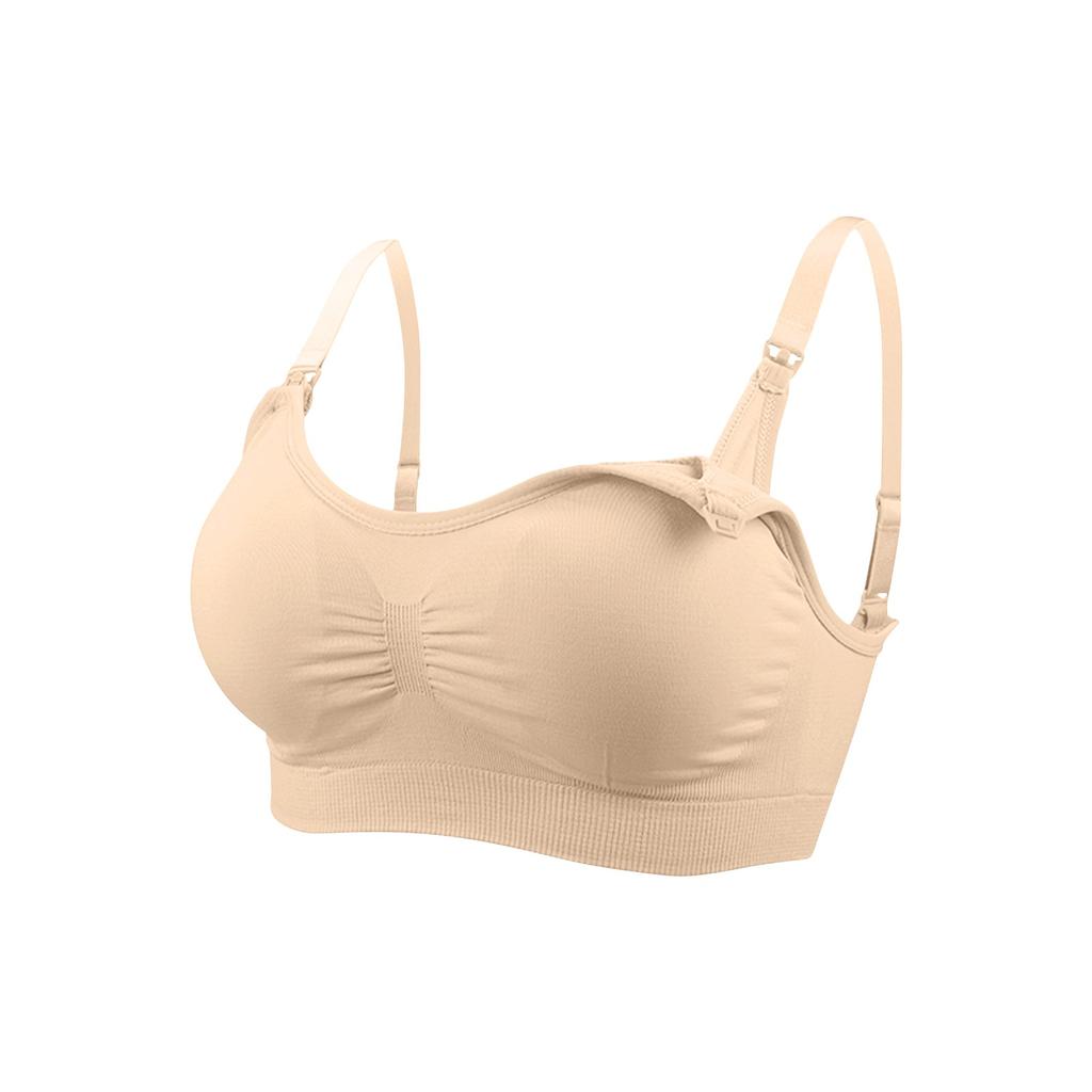 Maternity Nursing Bra Wireless Front Button Large Size Breastfeeding Bra Set Seamless Supportive Soft Fabric Comfortable Fit