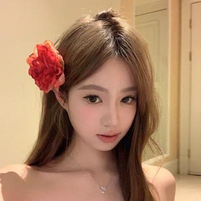 Bohemian Style Simulation Flower Hair Clip Korean Style Girl Hair Clip Fashion Rose Hairpin  Summer