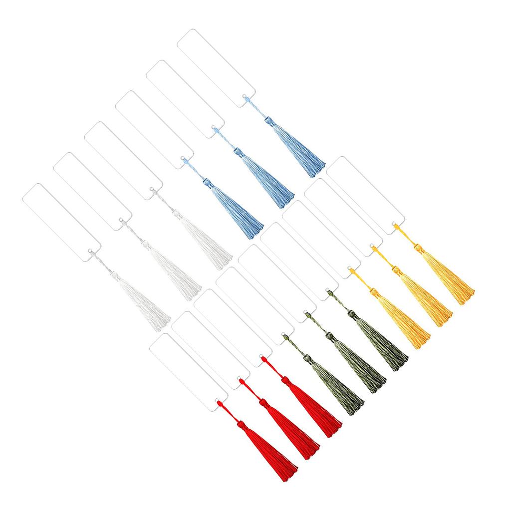 DIY Blank Bookmarks with Colorful Tassels for DIY Bookmarks Handmade Craft